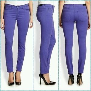 AG Jeans Purple Midrise Prima Cigarette Jean